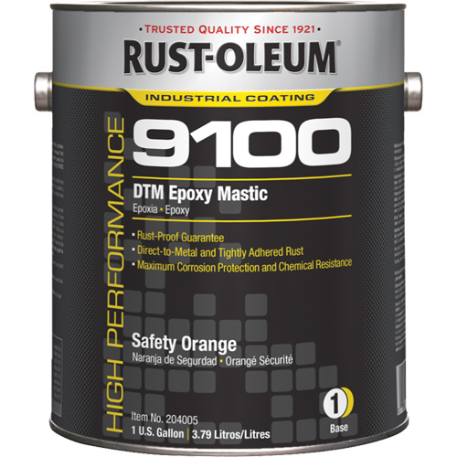 Base de mastic &eacute;poxy DTM du syst&egrave;me 9100, Orange s&eacute;curit&eacute;, Gallon Oxymax Inc