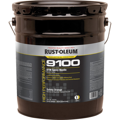 Base de mastic &eacute;poxy DTM du syst&egrave;me 9100, Orange s&eacute;curit&eacute;, 5 gal., Seau Oxymax Inc