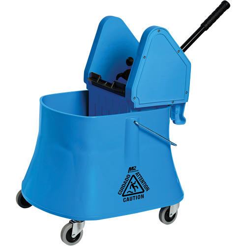 Champ Bucket & Wringer Combo, Down Press, 10 US Gal.(40 Quart), Blue Oxymax Inc