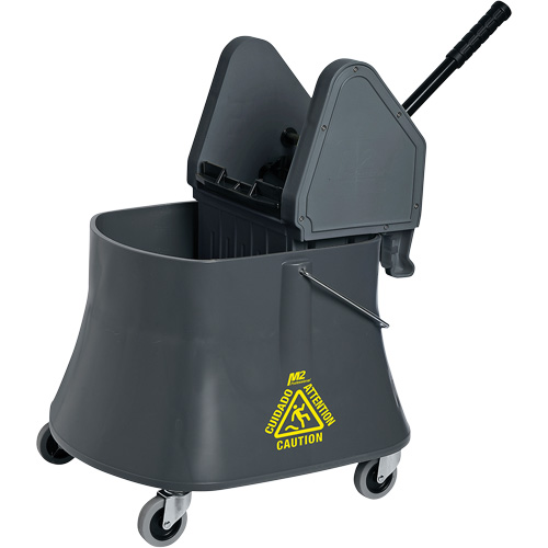 Champ Bucket & Wringer Combo, Down Press, 10 US Gal.(40 Quart), Grey Oxymax Inc