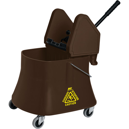 Champ Bucket & Wringer Combo, Down Press, 10 US Gal.(40 Quart), Brown Oxymax Inc