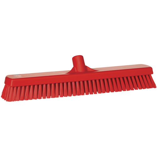 Deck & Wall Scrub Brush, Stiff Bristles, 19", Polyester, Red Oxymax Inc