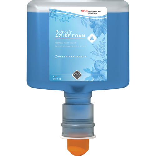 Savon &agrave; mains Refresh Azure, Mousse, 1,2 L, Parfum&eacute; Oxymax Inc
