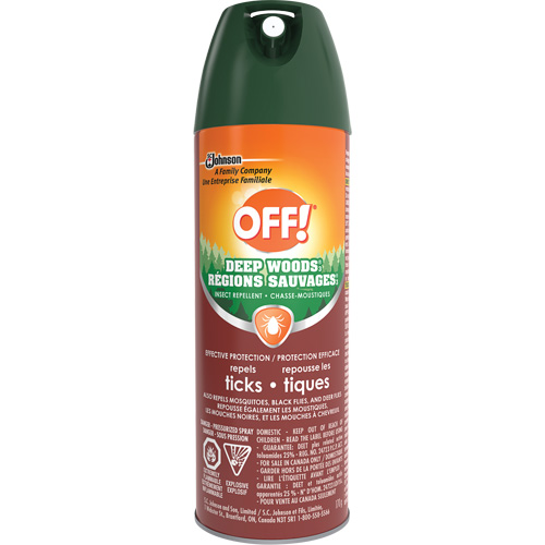 OFF! Deep Woods&reg; Tick Repellent, 25% DEET, Aerosol, 170 g Oxymax Inc