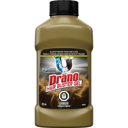 Produit d&eacute;bouchant extra puissant pour les bouchons de cheveux de Drano Oxymax Inc