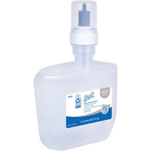 D&eacute;sinfectant en mousse sans alcool pour les mains Essential de Scott, 1200 ml, Cartouche de recharge, 0% alcool Oxymax Inc