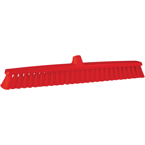 ColorCore Push Broom, Fine Bristles, 24", Polypropylene, Red Oxymax Inc