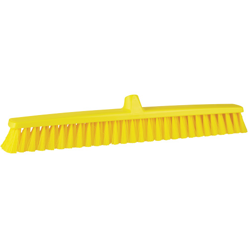 ColorCore Push Broom, Fine Bristles, 24", Polypropylene, Yellow Oxymax Inc