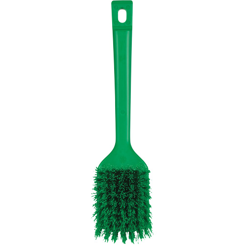 ColorCore Short Handle Brush, Stiff Bristles, 12" Long, Green Oxymax Inc