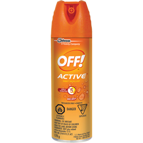 OFF! Active&reg; Insect Repellent, 15% DEET, Aerosol, 170 g Oxymax Inc
