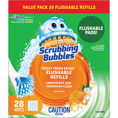 Recharge de tampons pour la brosse pour cuvettes Scrubbing Bubbles Fresh Brush, Recharge Oxymax Inc