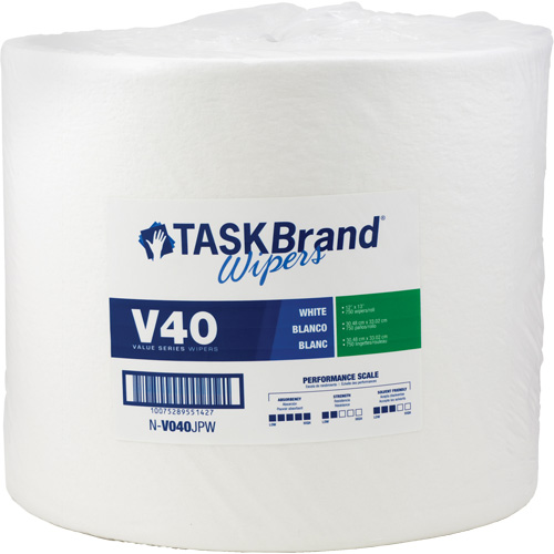 Essuie-tout de s&eacute;rie de qualit&eacute; V40 TaskBrand, Tout usage, 13" lo x 12" la Oxymax Inc