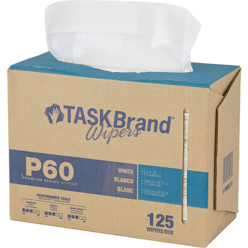 Chiffons de premi&egrave;re qualit&eacute; P60 TaskBrand, Tout usage, 16-3/4" lo x 8-1/4" la Oxymax Inc