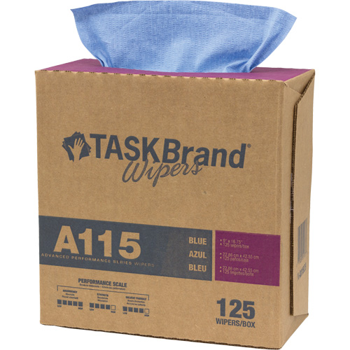 TaskBrand&reg; A115 Advanced Performance Wipers, Heavy-Duty, 16-3/4" L x 12" W Oxymax Inc