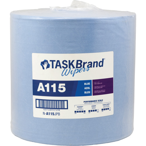TaskBrand&reg; A115 Advanced Performance Wipers, Heavy-Duty, 13" L x 12" W Oxymax Inc