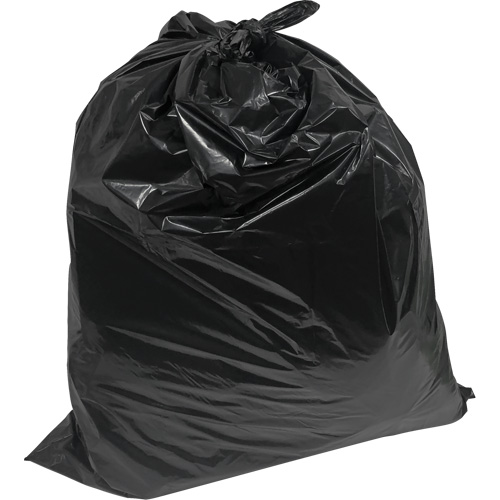 Industrial Garbage Bags, Strong, 26" W x 36" L, 0.9 mils, Black, 45 L (12 Gal.) Capacity Oxymax Inc