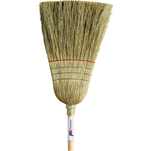 Heavy-Duty Corn Broom, 1-String, Wood Handle Oxymax Inc