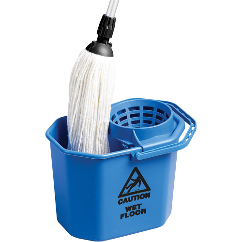 Heavy-Duty Mop Cone Pail, Strainer, 3 US Gal. (12 Quart), Blue Oxymax Inc