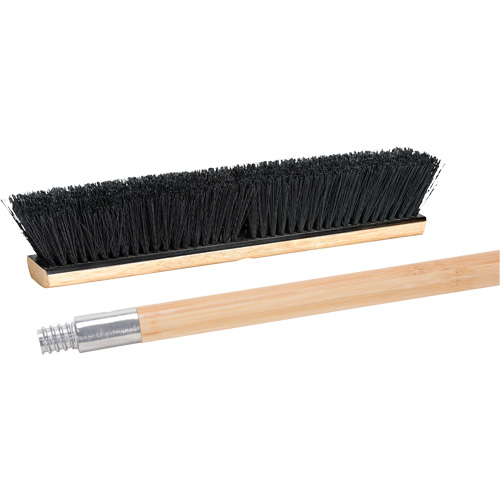Balai-brosse avec manche &agrave; filetage m&eacute;tallique, 24", Moyen, Soies Tampico Oxymax Inc