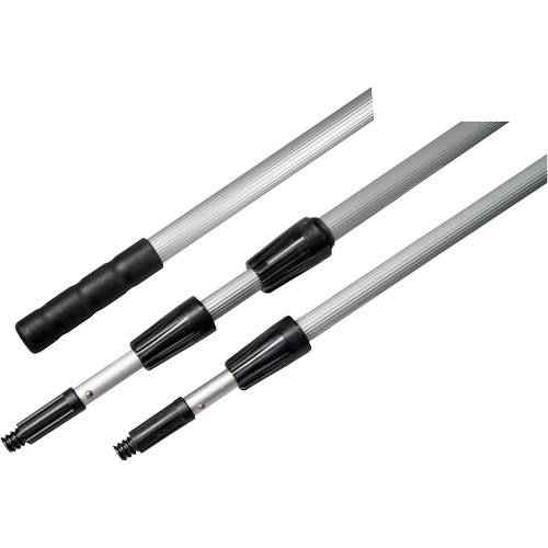 3-Piece Extension Handle, Aluminum, Telescopic, Threaded Taper Tip, 1" Diameter, 360" Length Oxymax Inc