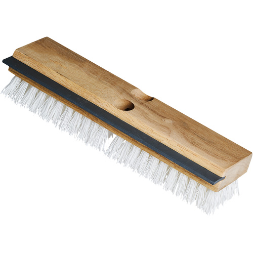 Brosse &agrave; r&eacute;curer utilitaire avec raclette, 11" l, Soies Polypropyl&egrave;ne, Blanc Oxymax Inc