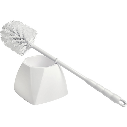 Bowl Brush with Caddy, 15-1/2" L, Polypropylene Bristles, White Oxymax Inc
