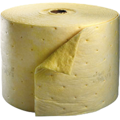 Tampon absorbant pour produits chimiques, Lourd, 150' lo x 15,25" la, Absorption 35,9 gal Oxymax Inc