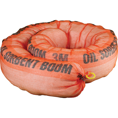 Barri&egrave;re de pollution absorbante pour produits p&eacute;troliers, Huile seulement, 1,5' lo x 10" la, Absorption 69,3 gal Oxymax Inc