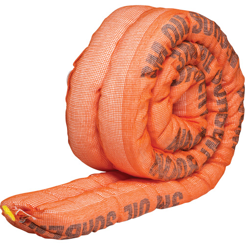 Barri&egrave;re de pollution absorbante double pour produits p&eacute;troliers, Huile seulement, 10' lo x 4" la, Absorption 36,8 gal Oxymax Inc