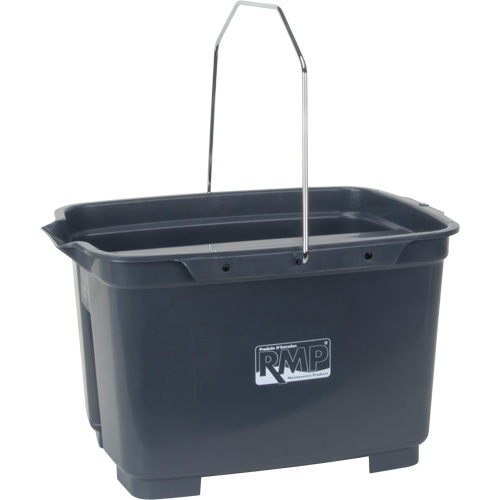 Dual Compartment Bucket, 4.75 US Gal. (19 qt.) Capacity, Grey Oxymax Inc