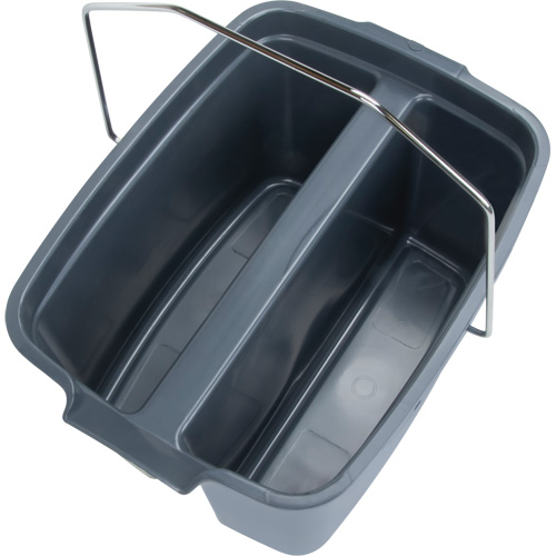 Dual Compartment Bucket, 4.75 US Gal. (19 qt.) Capacity, Grey Oxymax Inc