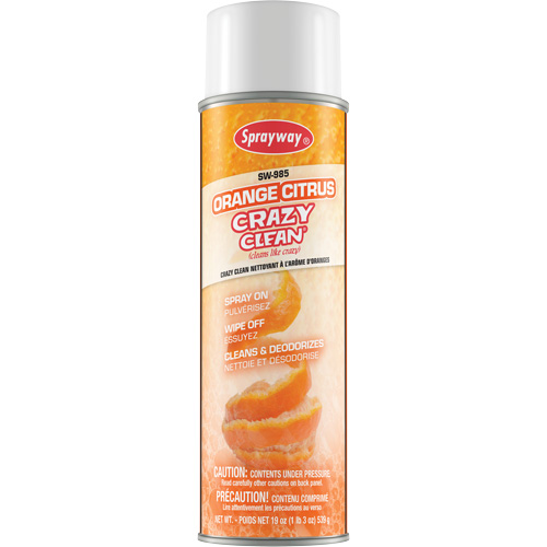 Nettoyant &agrave; l'ar&ocirc;me d'oranges Crazy Clean, 19 oz liq., Canette a&eacute;rosol Oxymax Inc