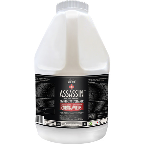 Janitori Assassin Ready-to-Use Disinfectant Cleaner, 4 L, Jug Oxymax Inc