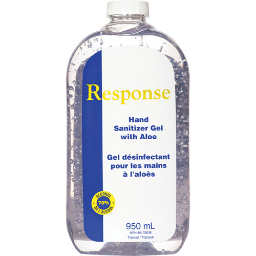 Response&reg; Hand Sanitizer Gel with Aloe, 950 ml, Refill, 70% Alcohol Oxymax Inc