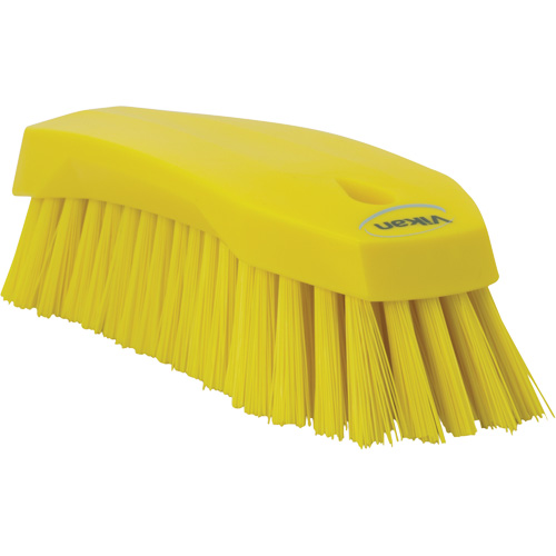 Large Angled Hand Brush, Stiff Bristles, 8" Long, Yellow Oxymax Inc