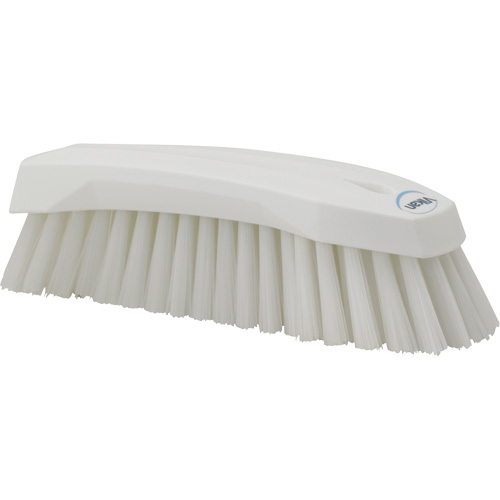 Large Angled Hand Brush, Stiff Bristles, 8" Long, White Oxymax Inc