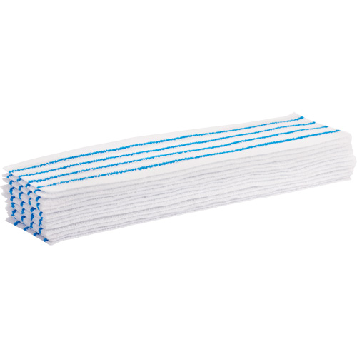 Disposable Mop Pad, Hook and Loop Style, Microfibre, 18" L x 4" W Oxymax Inc