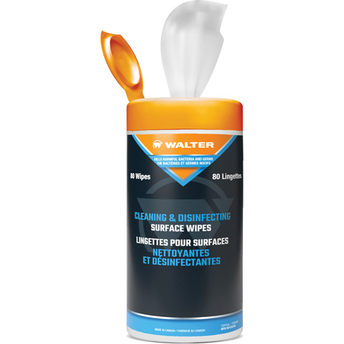 Lingettes pour le nettoyage, d&eacute;sinfection et d&eacute;graissage de surfaces, 12" x 5,5", 80 lingettes Oxymax Inc