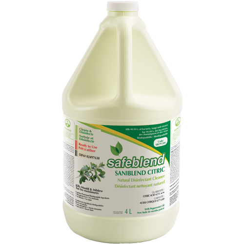 Nettoyant d&eacute;sinfectant CITRIC &agrave; l'huile de menthe poivr&eacute;e, 4 L, Cruche Oxymax Inc