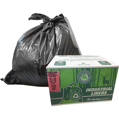 EcoLogo&reg; Garbage Bags, X-Strong, 48" W x 60" L, Clear, 246.05 L (65 Gal.) Capacity Oxymax Inc
