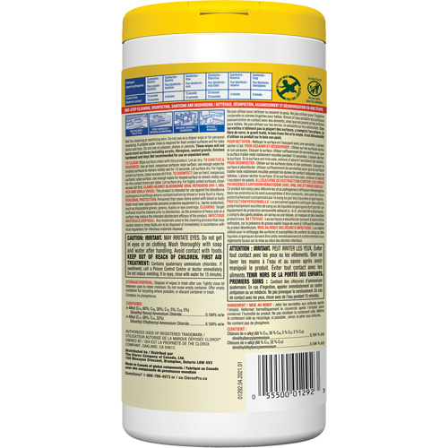 Lingettes d&eacute;sinfectantes, 75 lingettes Oxymax Inc