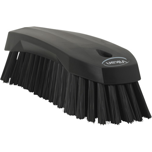 Large Angled Hand Brush, Stiff Bristles, 8" Long, Black Oxymax Inc