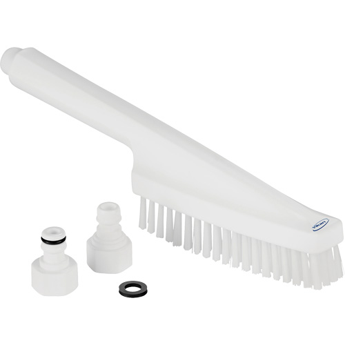 Waterfed Hand Brush, Stiff Bristles, 13" Long, White Oxymax Inc