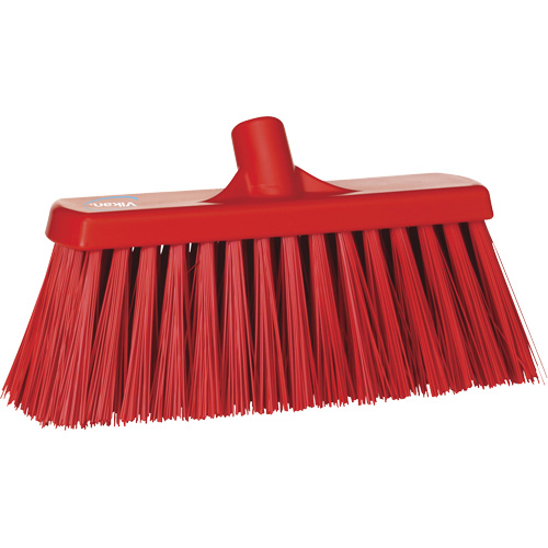 Balai-brosse robuste, Crins Ferme, 13", Polyester, Rouge Oxymax Inc