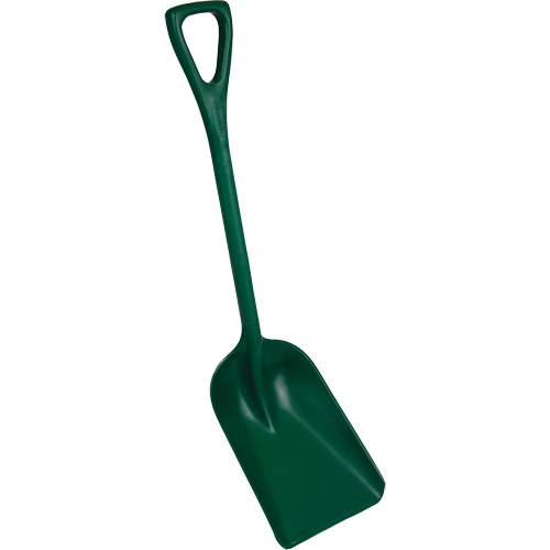 Pelle monobloc perceptible par d&eacute;tecteur de m&eacute;tal, Lame 10" x 14", Longueur de 37-1/2", Plastique, Vert Oxymax Inc