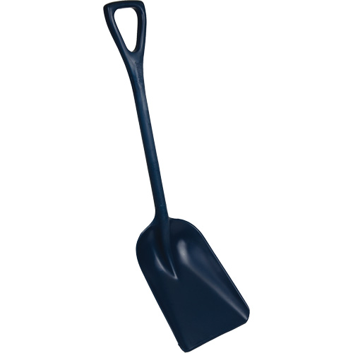 One-Piece Metal Detectable Shovel, 10" x 14" Blade, 37-1/2" Length, Plastic, Blue Oxymax Inc