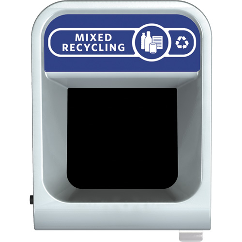 Conteneur pour d&eacute;chets de recyclage m&eacute;lang&eacute;s Configure, Vrac/Bord de rue/De bureau, Acier, 15 gal. US Oxymax Inc