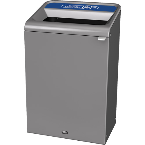 Conteneur pour d&eacute;chets de recyclage m&eacute;lang&eacute;s Configure, Vrac/Bord de rue/De bureau, Acier, 33 gal. US Oxymax Inc