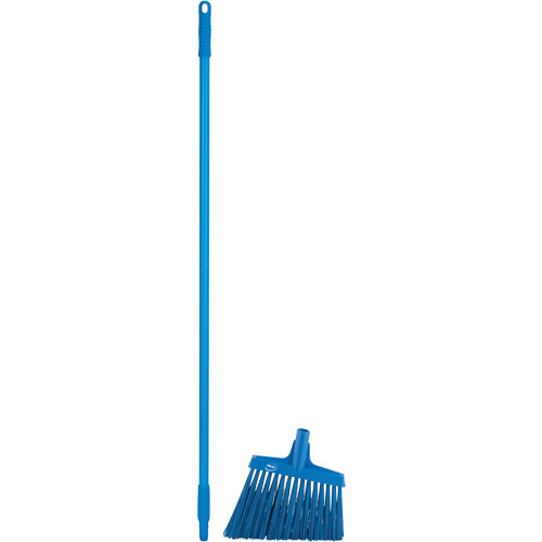 T&ecirc;te &agrave; balai en angle avec manche en m&eacute;tal, Crins Extra-ferme, 12", Polyester, Bleu Oxymax Inc