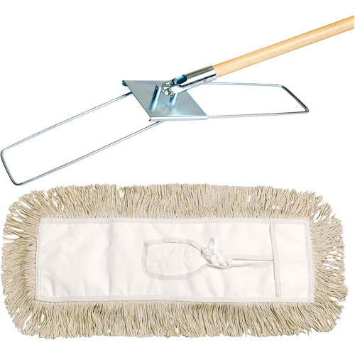 Syst&egrave;me de vadrouille &agrave; &eacute;pousseter Break-Ezy, Style &agrave; attacher, Coton, 36" lo x 5" la Oxymax Inc